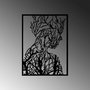 Wallity Tree Man - Model 319 Escultura de pared de metal negra